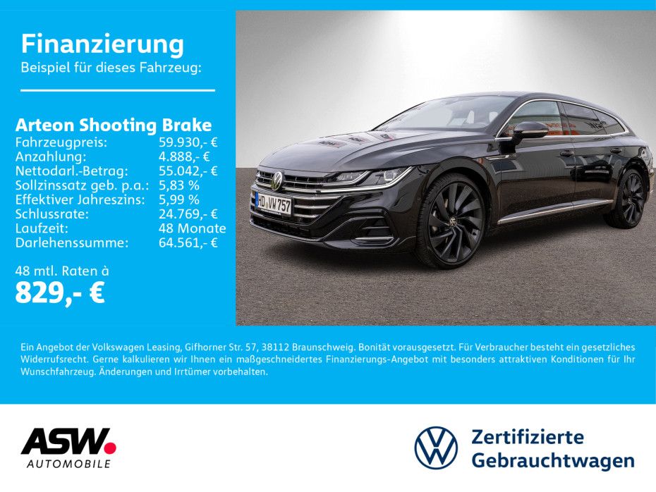 Fahrzeugabbildung Volkswagen Arteon Shooting Brake R-Line 2.0 TDI DSG 4MOTION