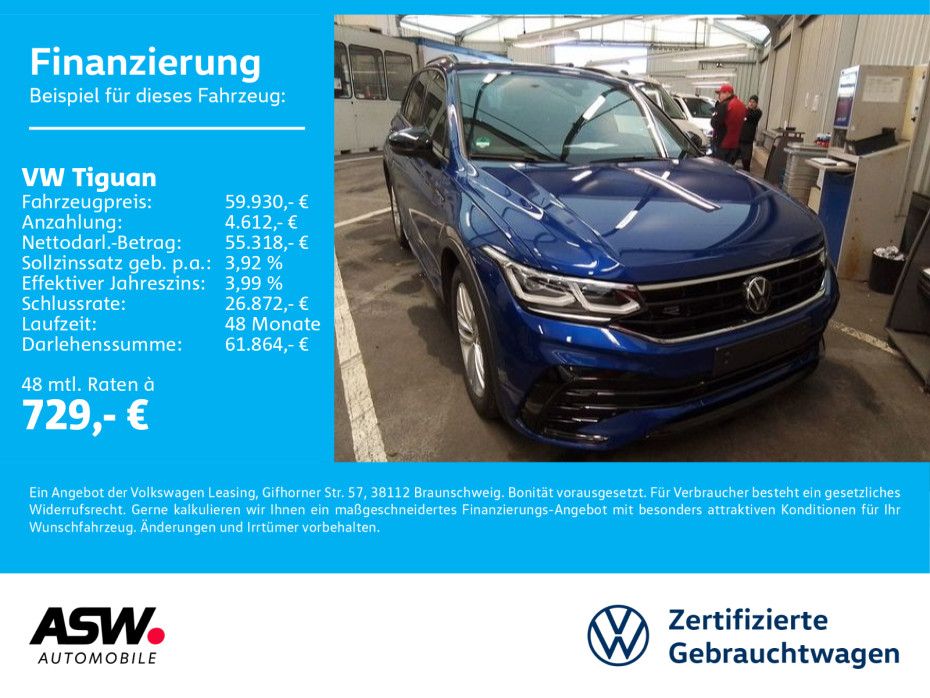 Fahrzeugabbildung Volkswagen Tiguan R-Line 2.0 TDI 4M DSG LED NAVI AHK PANO