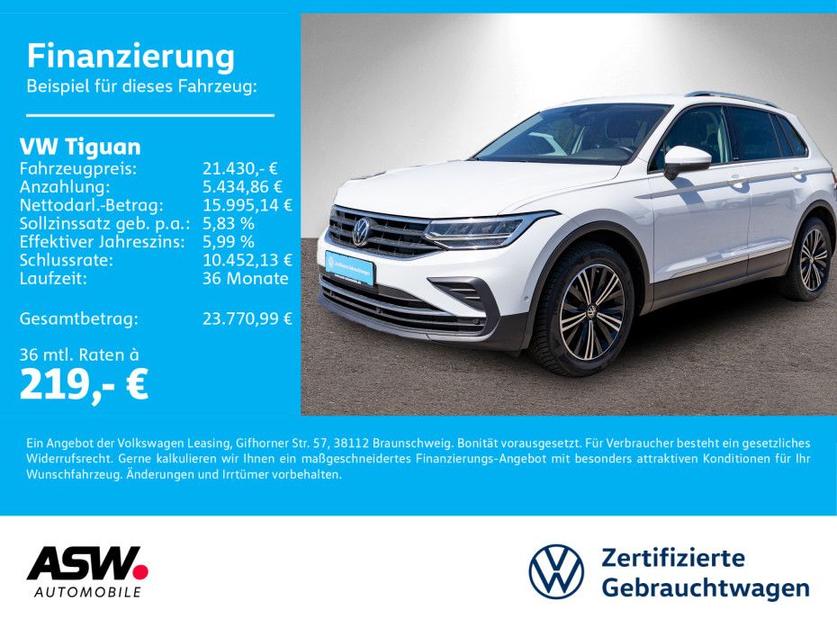 Volkswagen Tiguan Active 1.5 TSI DSG LED Navi SHZ RFK