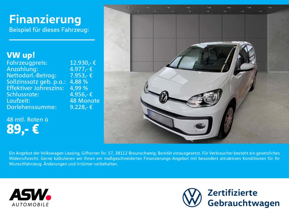 Volkswagen up! move up! 1.0 MPI 5Gang Klima SHZ PDC GRA RFK