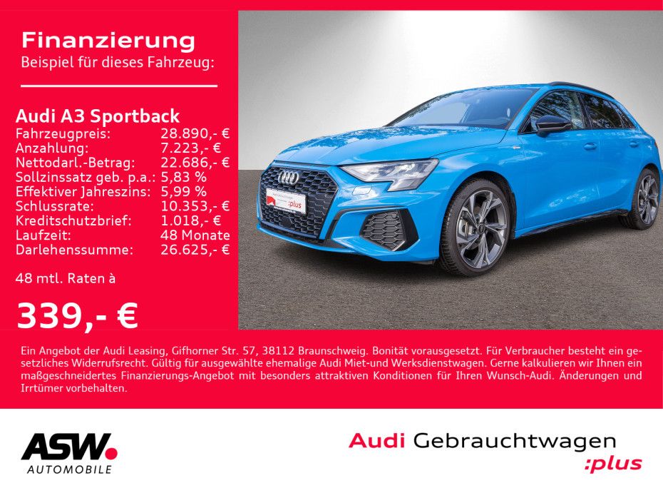 Audi A3 Sportback Sline 30TDI LED GRA PDC SHZ VC