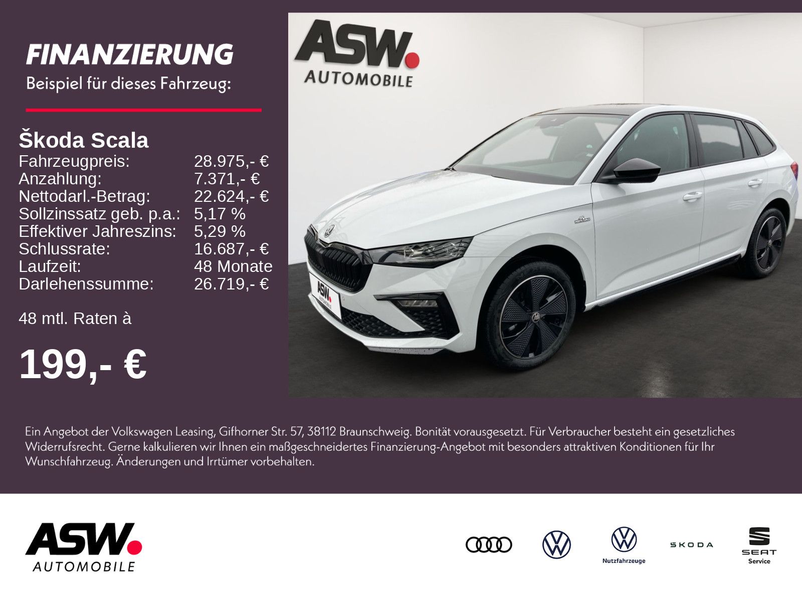 SKODA Scala Monte Carlo 1,0TSI 115PS DSG ACC Navi