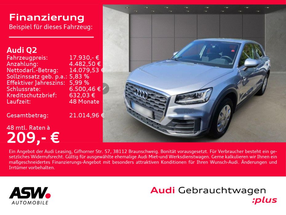 Fahrzeugabbildung Audi Q2 30 TFSI Stronic LED Navi PDC Klimaauto GRA