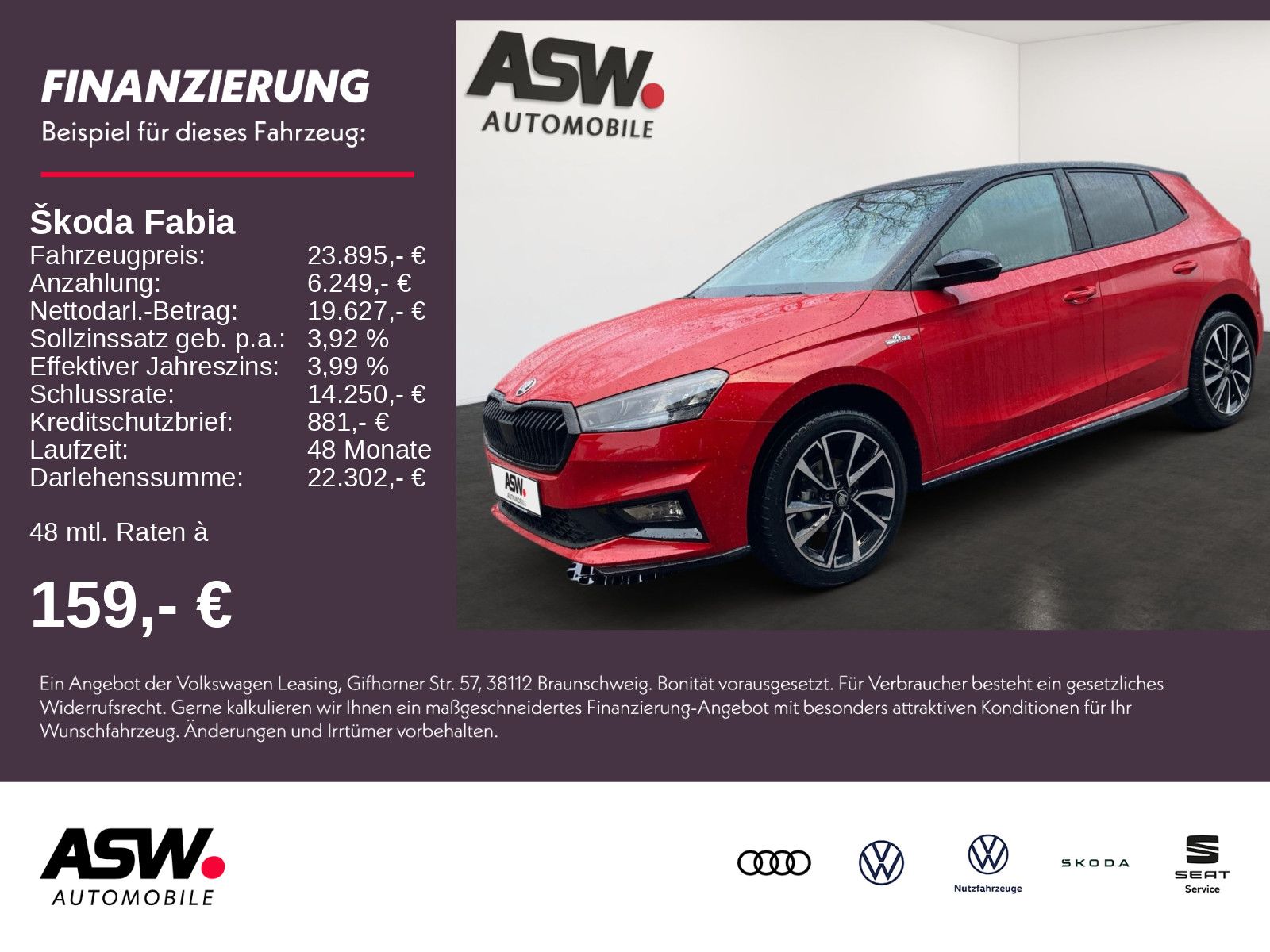 SKODA Fabia Monte Carlo 1,0TSI 95PS Navi Kamera SHZ