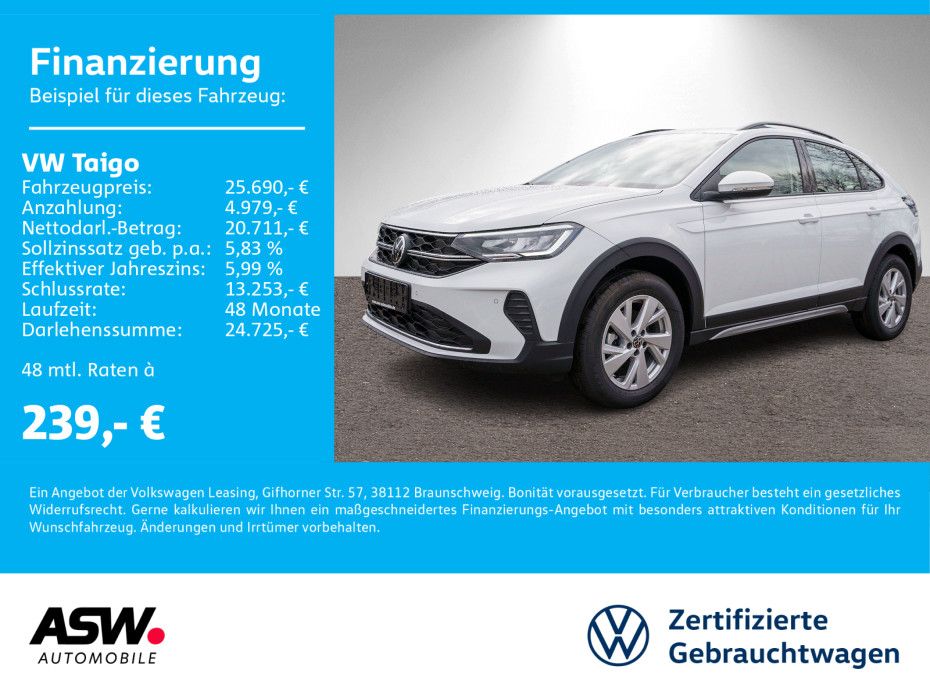 Volkswagen Taigo Life 1,0 TSI OPF DSG LED NAVI SHZ ACC