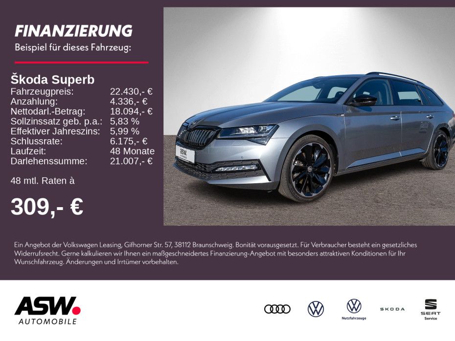 SKODA Superb iV Combi Sportline 1,4Hybrid LED NAVI AHK