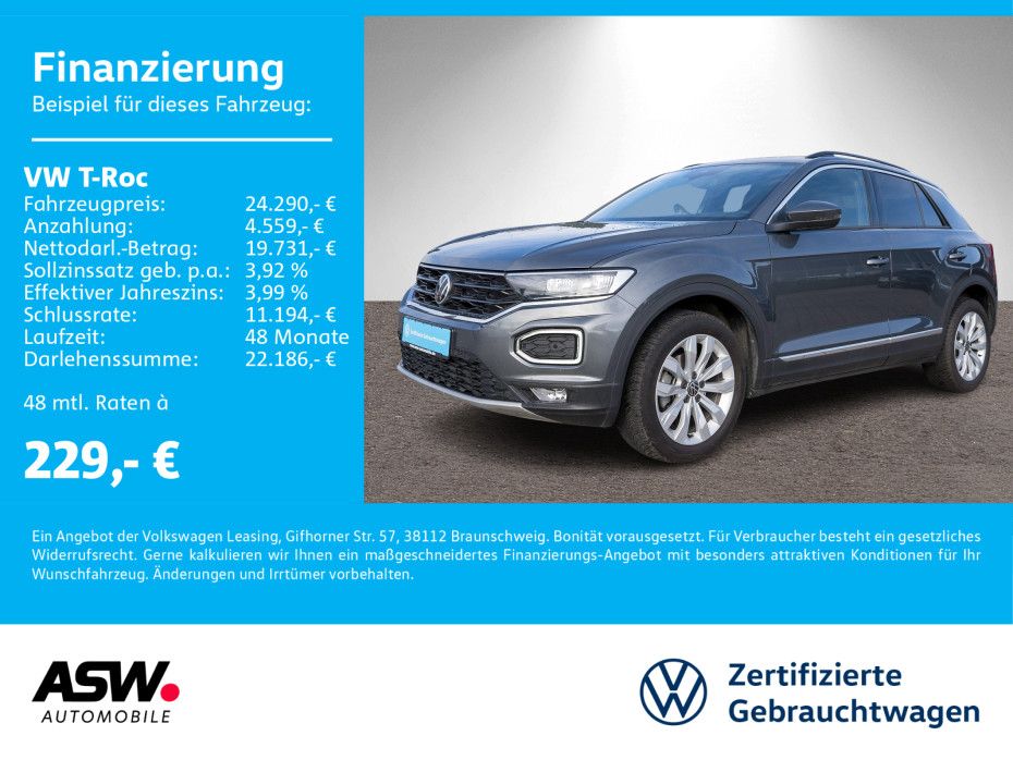 Volkswagen T-Roc Sport 1.5 TSI DSG Navi LED ACC SHZ PDC v/h