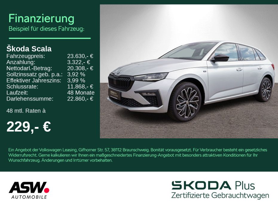 SKODA Scala Selection 1.0 TSI DSG LED Navi RFK ACC AHK