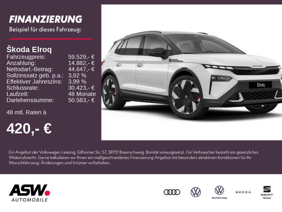 SKODA Elroq First Edition 82kWh 285PS ACC SHZ 360° AHK