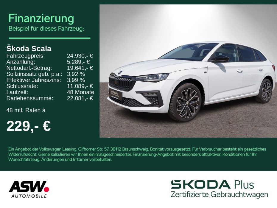 SKODA Scala Selection 1.0 TSI DSG LED Navi RFK ACC AHK