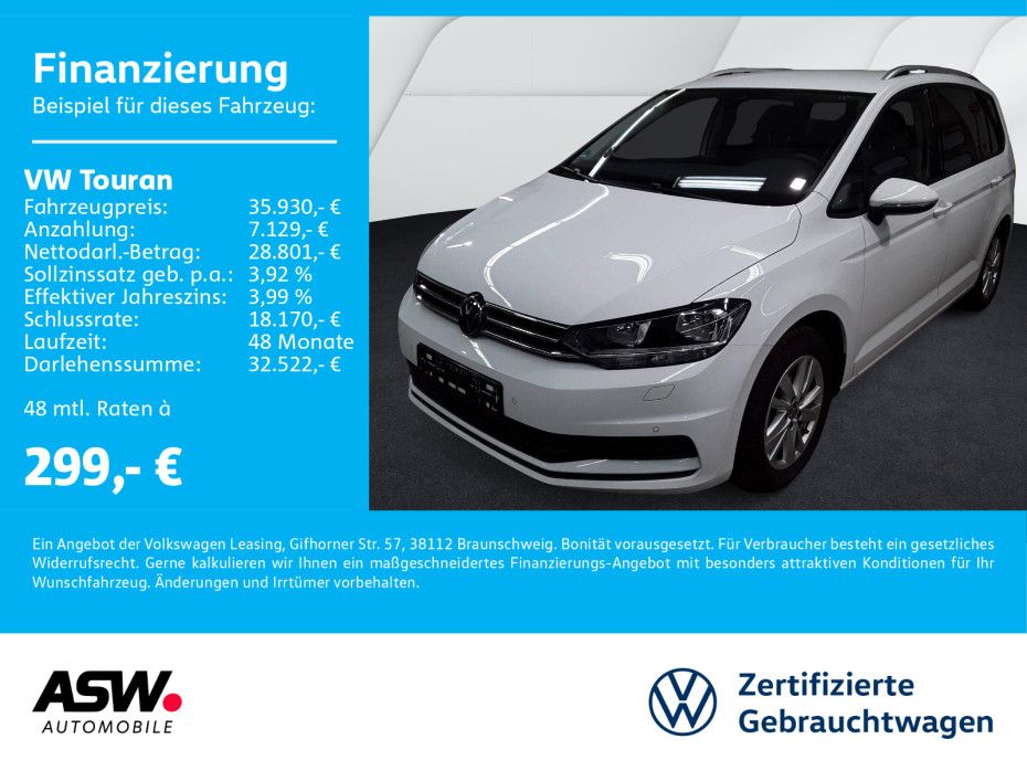 Volkswagen Touran Comfortline 1.5TSI DSG Nav RFK ACC AHK 7S