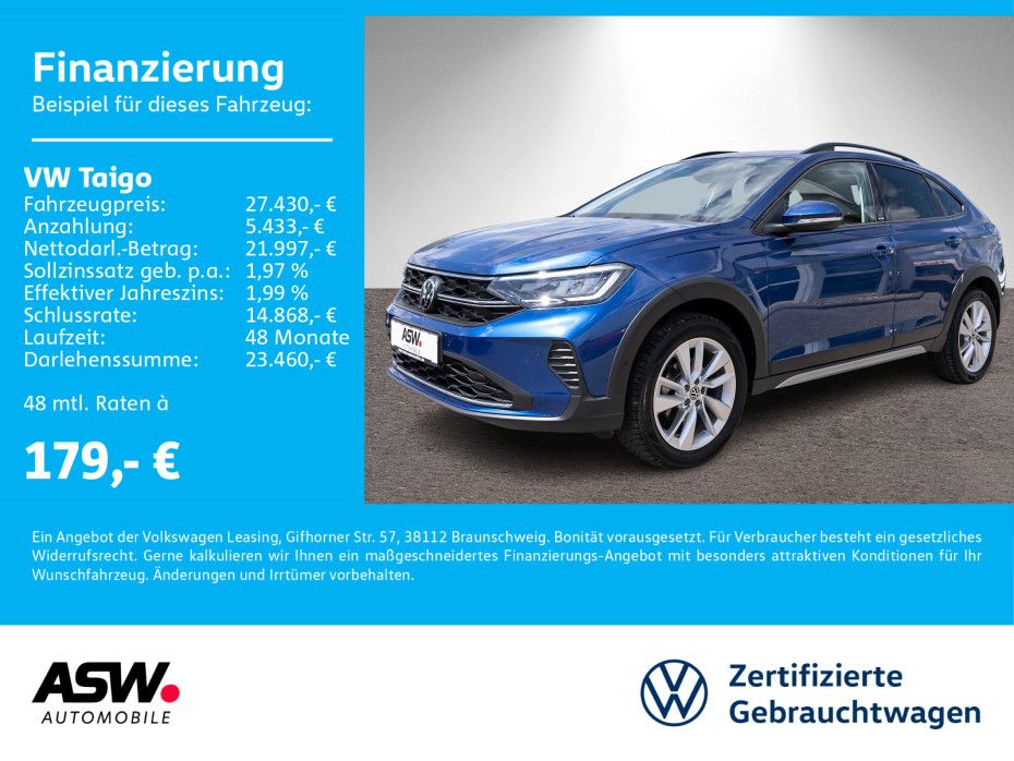 Volkswagen Taigo MOVE 1.5 TSI DSG Navi LED VC RFK AHK