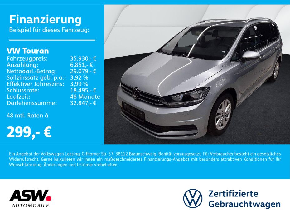 Volkswagen Touran Comfortline 1.5TSI DSG Nav RFK ACC AHK 7S