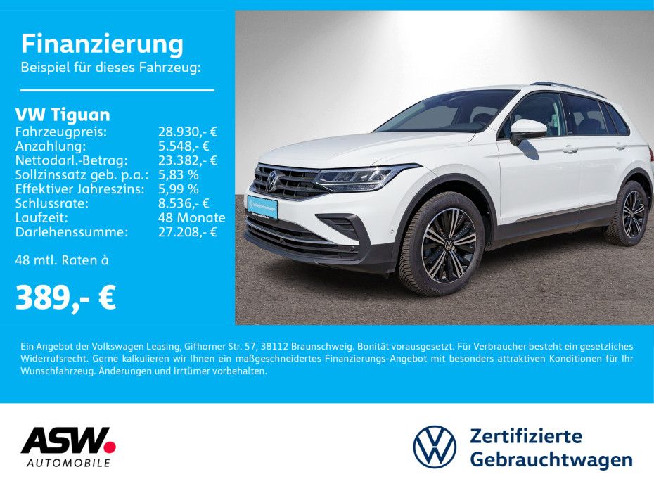 Volkswagen Tiguan Life 1.5TSI DSG LED Navi RFK SHZ ACC