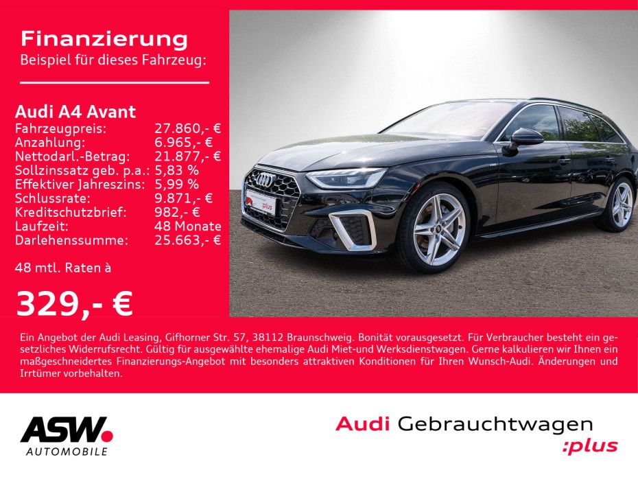 Audi A4 Avant S line 40TDI quattro Stronic LED Navi