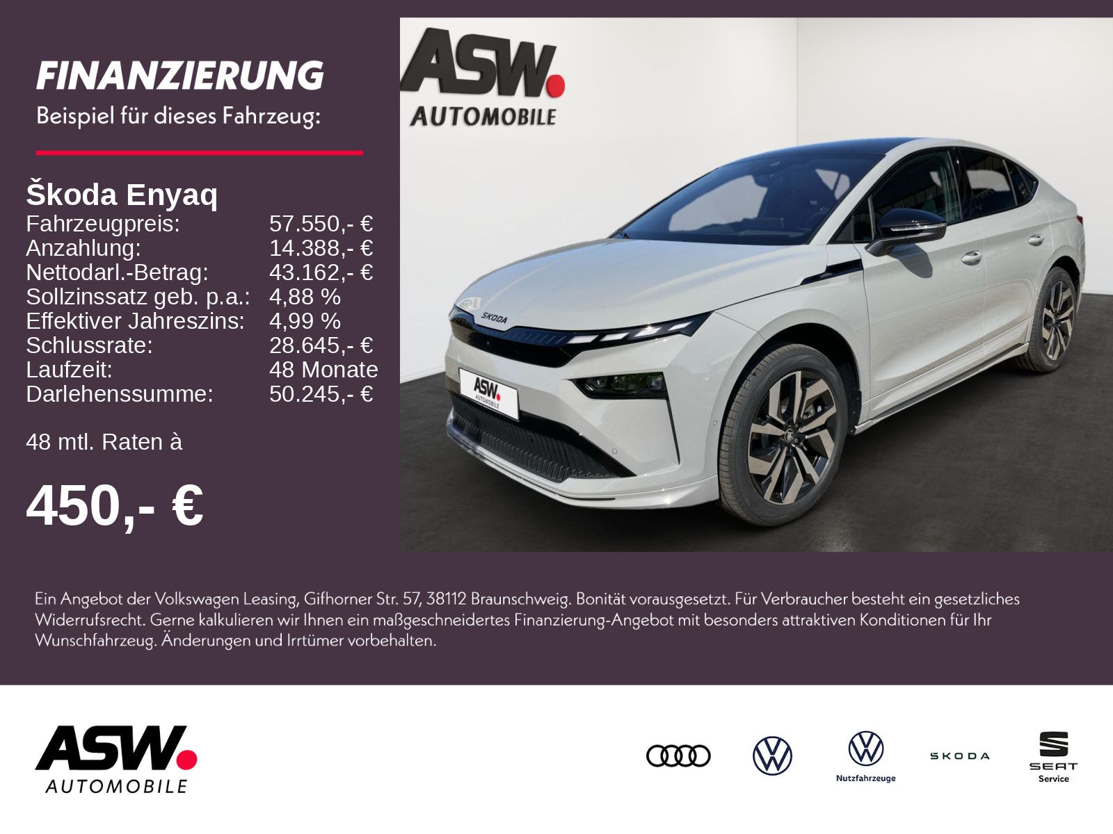 SKODA Enyaq Coupe 85 Sportline 285PS 360° ACC SHZ AHK