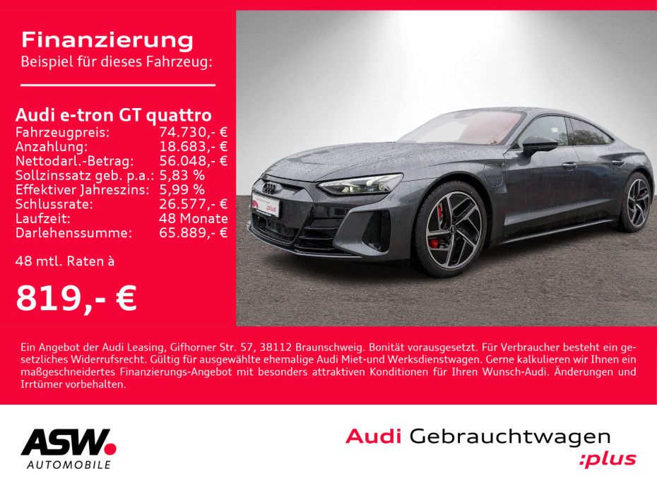 Audi e-tron GT quattro Navi Matrix RFK B&O Pano