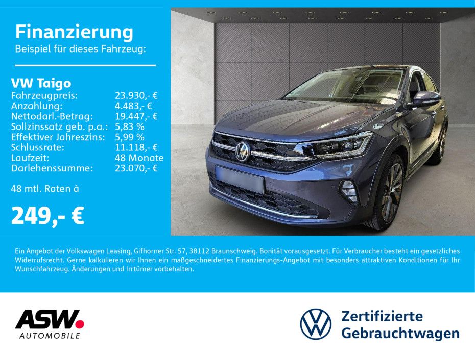 Volkswagen Taigo Style 1.0 TSI DSG NAVI PANO RFK ACC AHK