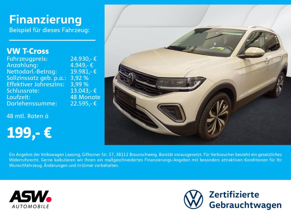 Volkswagen T-Cross Style 1,0 TSI DSG LED NAVI PDC SHZ