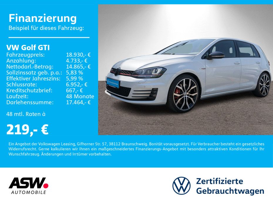 Volkswagen Golf GTI Performance 2.0 TSI DSG Bi-Xenon NAVI