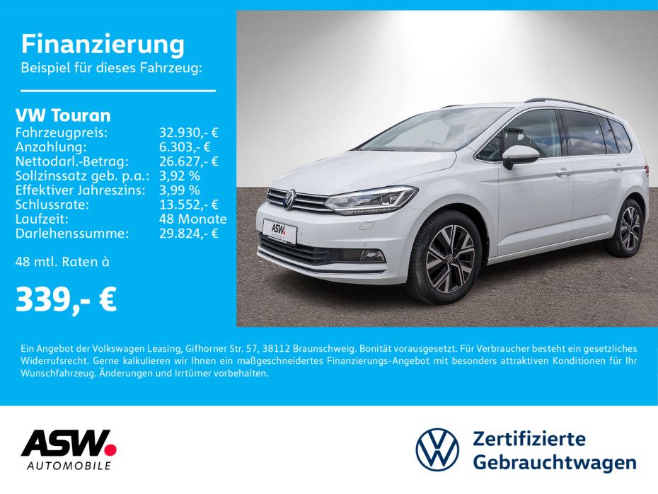 Volkswagen Touran Highline 2.0 TDI DSG LED Stdhzg LEDER AHK