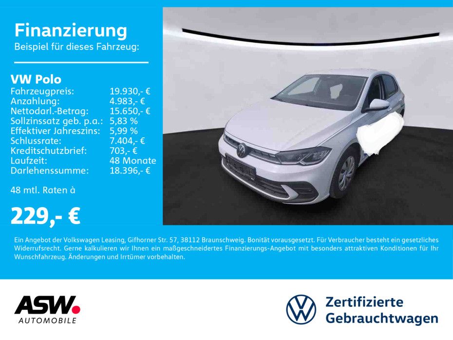 Volkswagen Polo Life 1.0TSI DSG Navi LED ACC VC SHZ PDC v/h
