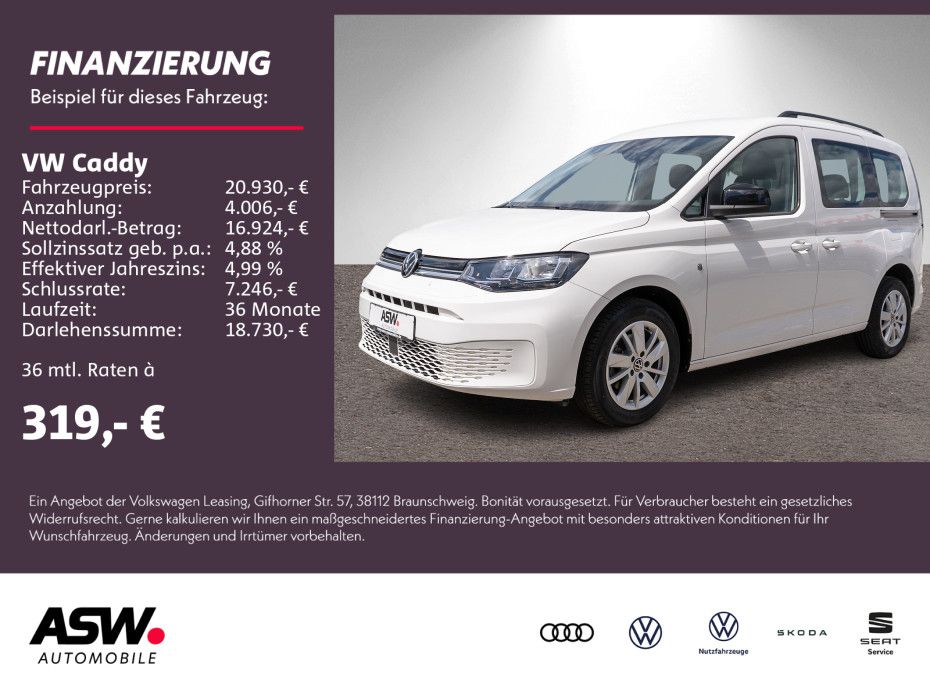 Volkswagen Caddy Life 2.0 TDI 6-Gang Klima Anhängerkupplung