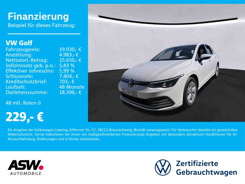 Volkswagen Golf Life 1.5TSI 6-Gang LED Navi ACC PDC SHZ VC