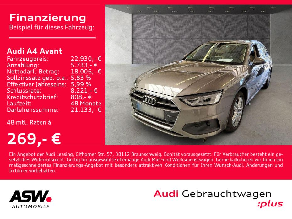 Audi A4 Avant 35TDI Stronic Navi LED RFK ACC HUD