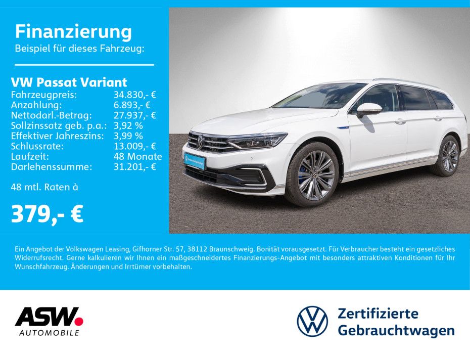 Volkswagen Passat Variant GTE 1.4TSI eHybrid DSG RFK VC AHK