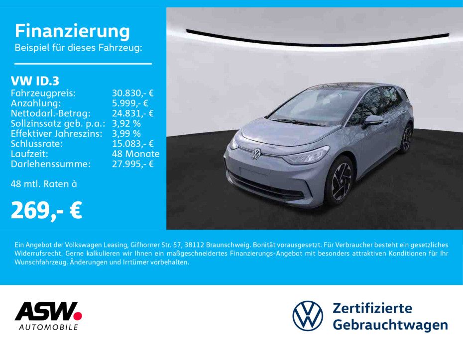 Volkswagen ID.3 Pro LED Navi ACC RFK PDC SHZ