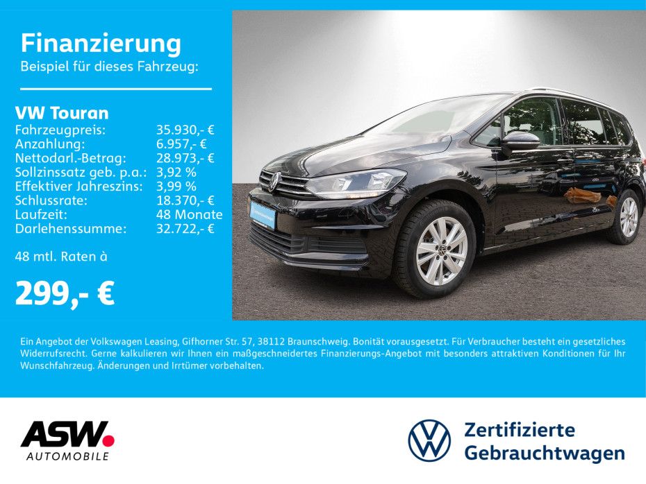 Volkswagen Touran Comfortline 1.5 TSI DSG Navi RFK 7-S AHK