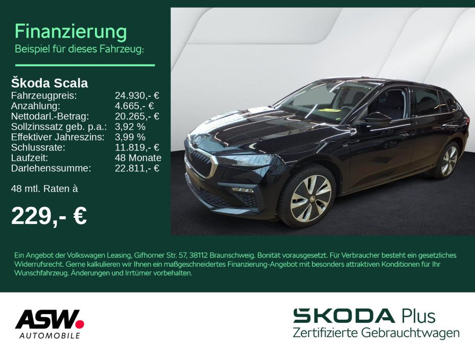 SKODA Scala Selection 1,0 TSI DSG LED Navi ACC RFK AHK