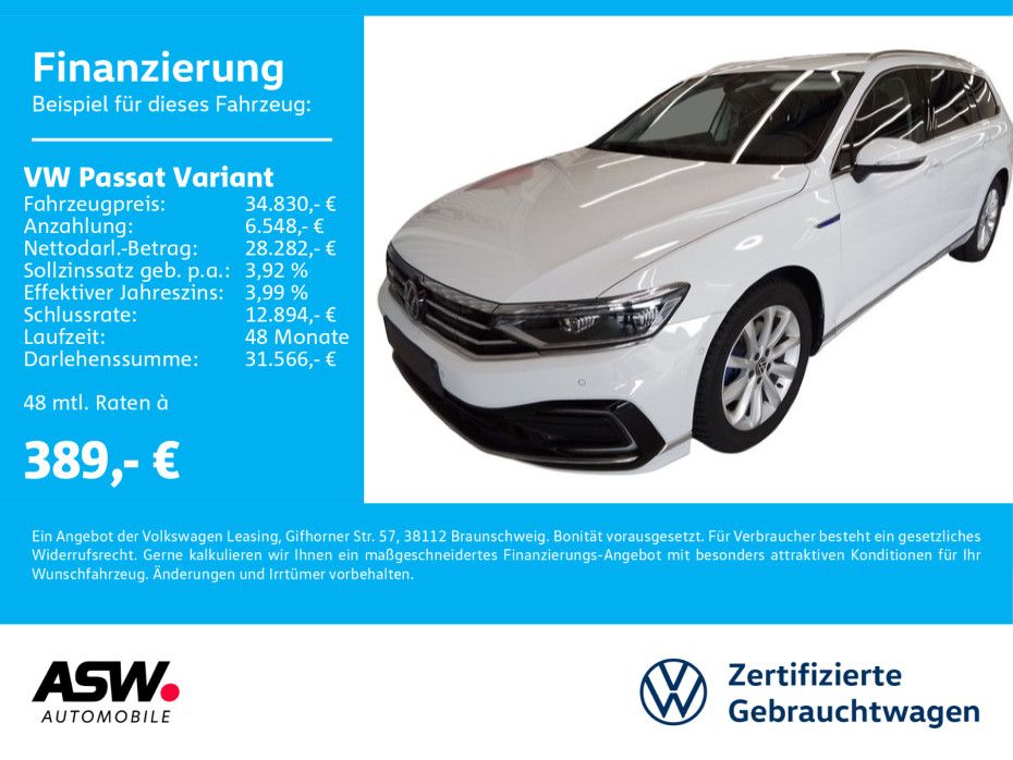 Volkswagen Passat Variant GTE 1.4TSI eHybrid DSG RFK AHK VC