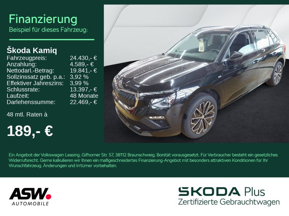 SKODA Kamiq Selection 1,0 TSI DSG LED Navi RFK PDC SHZ