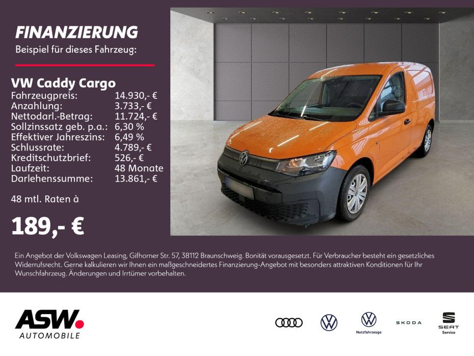Volkswagen Caddy Cargo 2.0TDI Navi PDC SHZ Anhängerkupplung