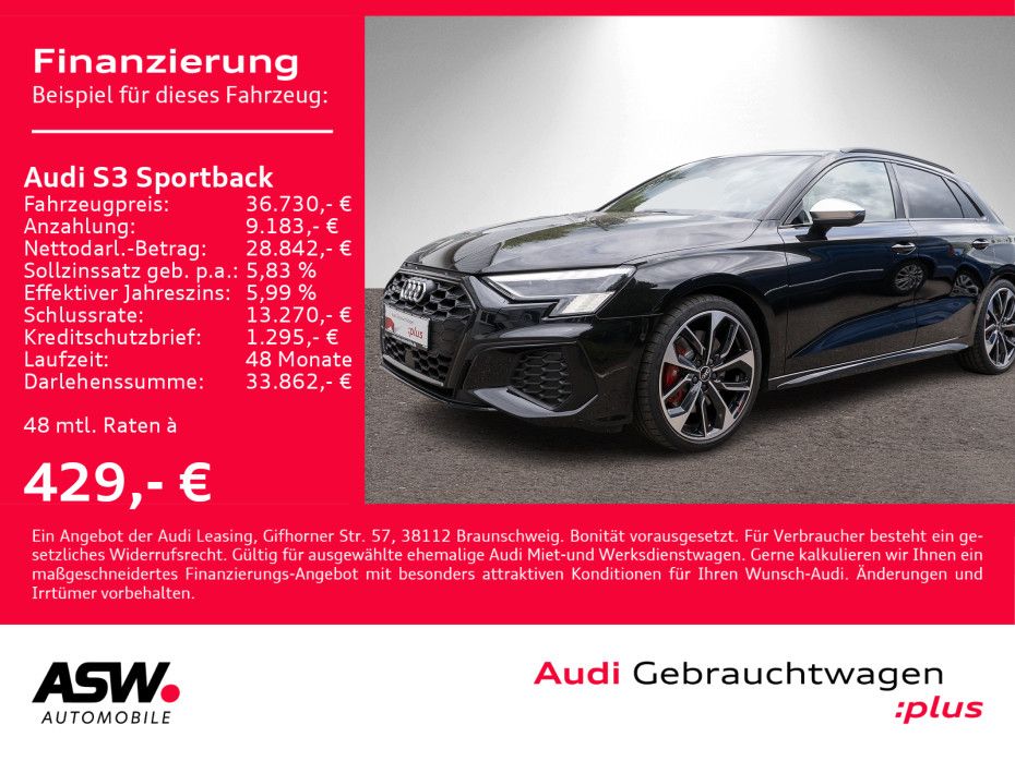 Audi S3 Sportback 2.0TFSI quattro Stron RFK LEDER B&O