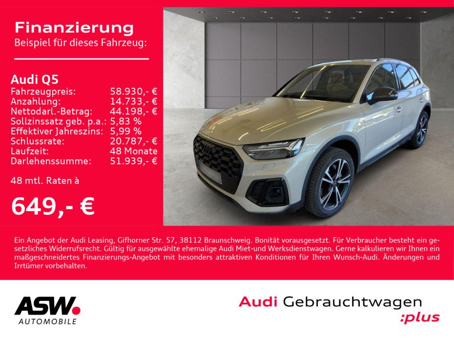 Audi Q5 S line 40TFSI quattro Stron LED LEDER RFK AHK