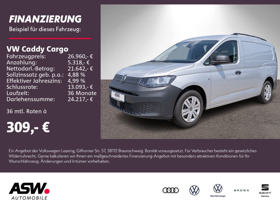 Volkswagen Caddy Cargo Maxi 2.0 TDI Navi Klima PDC Tempomat