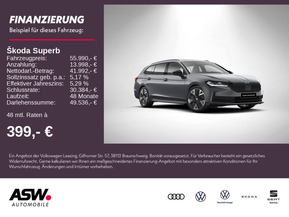 SKODA Superb Combi Sportline 1,5 TSI iV 204PS DSG AHK