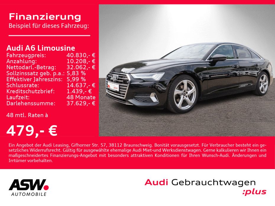 Audi A6 Limousine S line 40TDI Navi Matrix StandHz VC