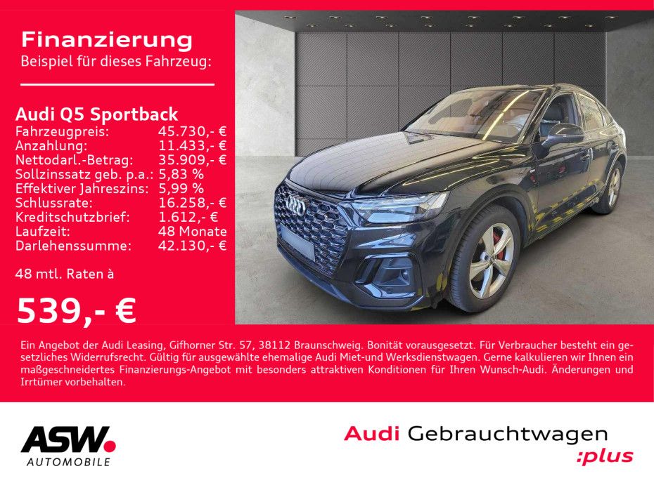 Audi Q5 Sportback S line 50TDI quat LED 360° Pano B&O