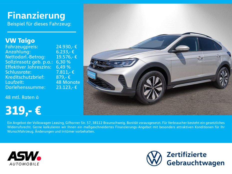 Volkswagen Taigo Move 1.0TSI DSG LED Navi PDC SHZ AHK VC