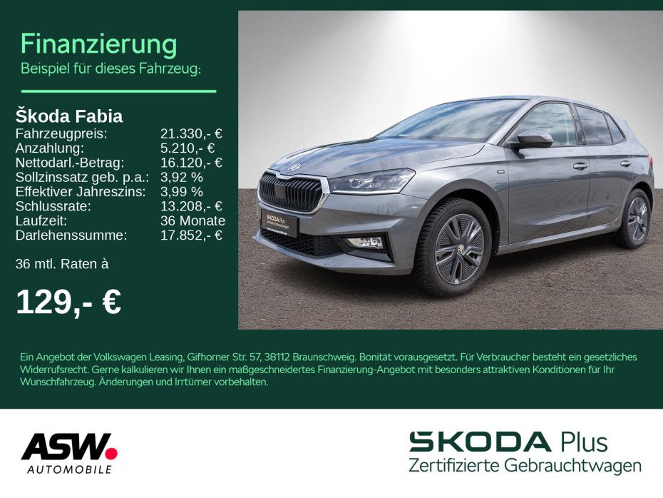 SKODA Fabia Selection 1.0TSI DSG LED Navi PANO RFK VC