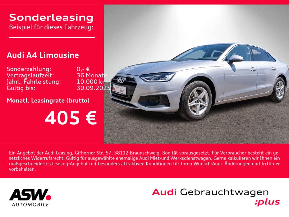 Audi A4 Limousine 35TDI Stronic Navi LED ACC PDC SHZ