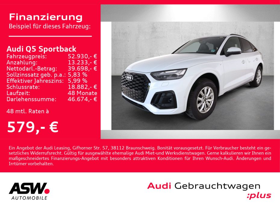 Audi Q5 Sportback S line 45TFSI quattr Navi Matrix VC