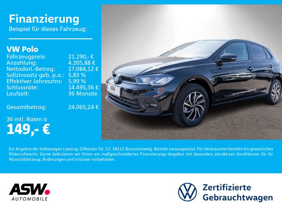 Volkswagen Polo Life 1.0 TSI DSG LED RFK VC SHZ PDC v/h Alu