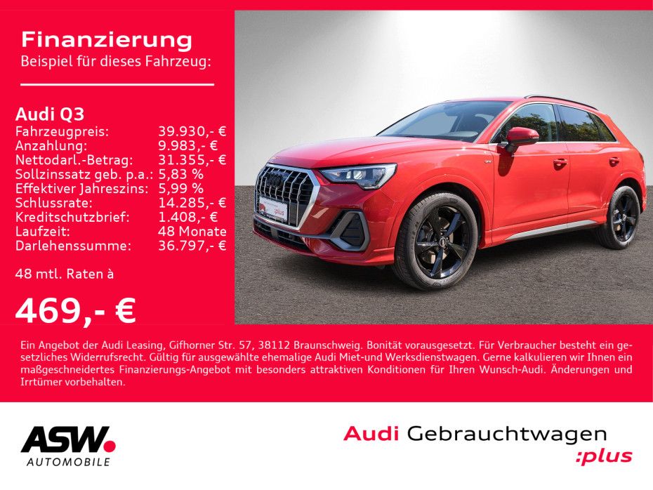 Audi Q3 40TDI S line quattro Stronic Navi LED AHK GRA
