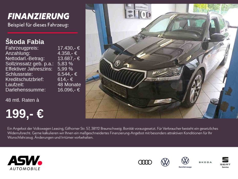 SKODA Fabia Combi Clever 1.0 TSI DSG LED Navi PDC ACC