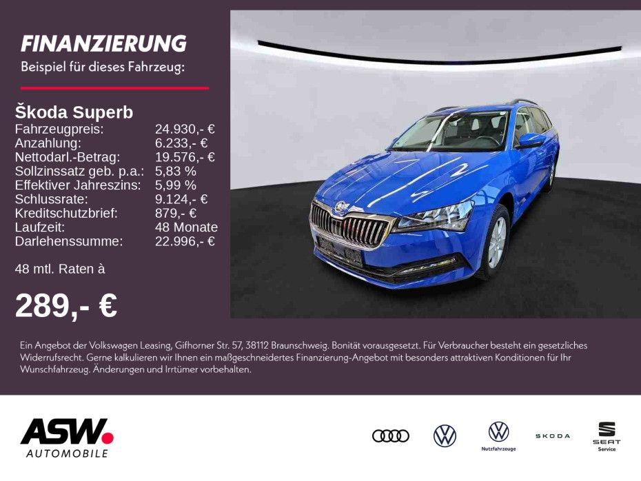 SKODA Superb Combi Ambition 1.5TSI DSG LED Nav PDC AHK